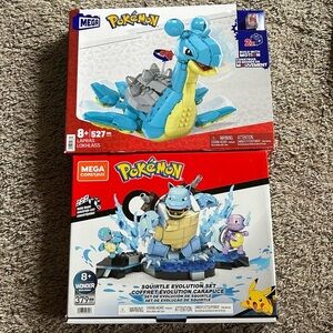 Mega Construx Pokémon Lapras and Squirtle Evolution Sets